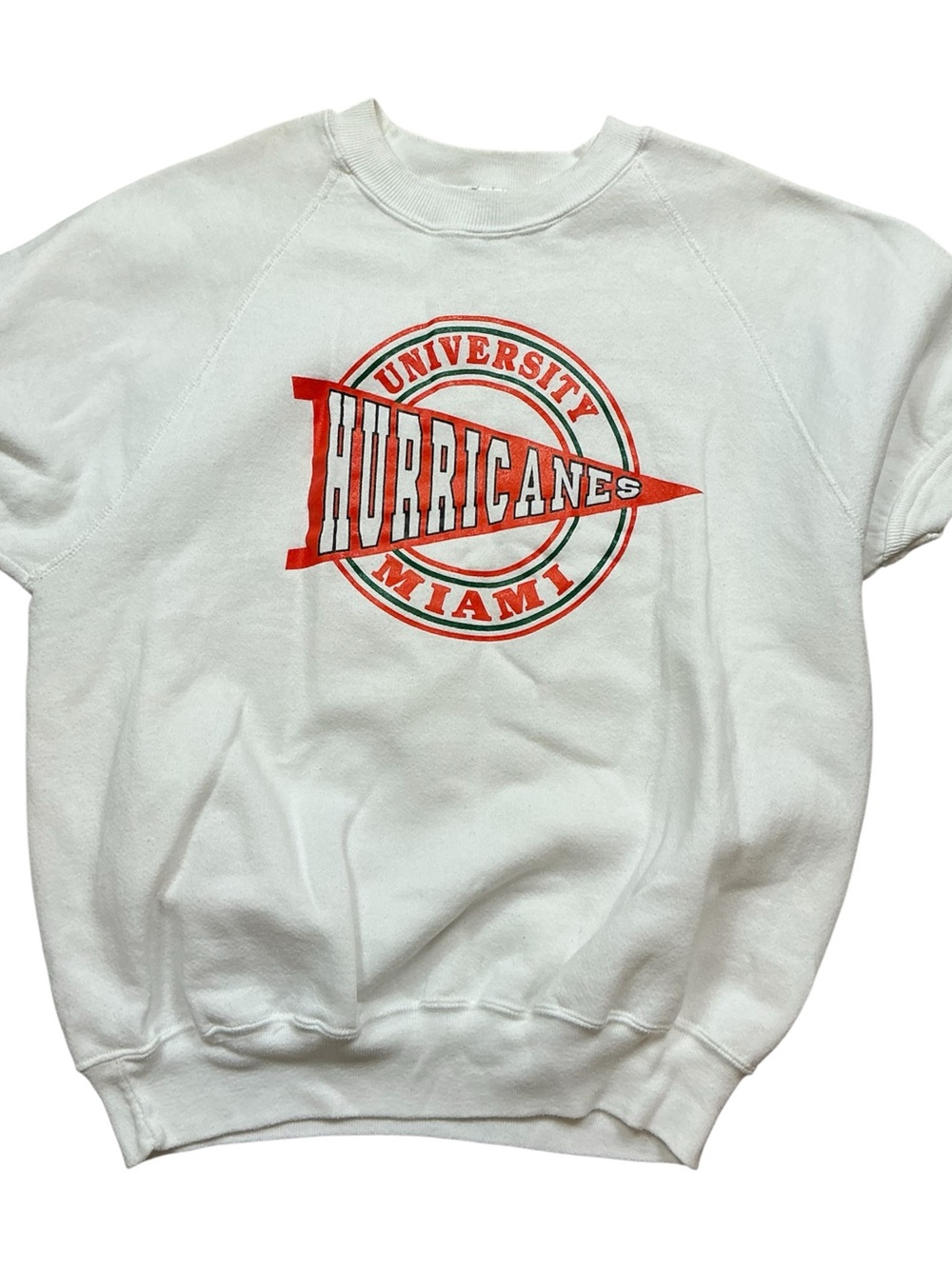 Vintage 70s/80s Miami Hrricaned Raglan sleeve crewneck USA made size large